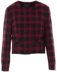Pinko - Tweed-Check Jacket - Lyst