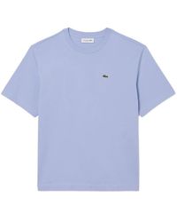 Lacoste - T-Shirt mit aufgesticktem Krokodil - Lyst
