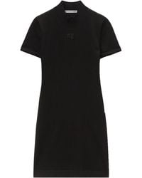 Alexander Wang - Slim-Fit Mini Dress With High Neckline - Lyst