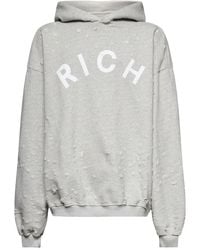John Richmond - Distressed Logo Hoodie - Lyst