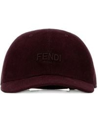 Fendi - Corduroy-Textured Baseball Cap - Lyst