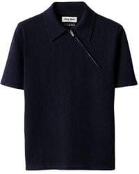 Miu Miu - Gerippter Pullover mit Reißverschluss - Lyst