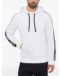 HUGO - Logo-Tape Hooded Sweatshirt - Lyst