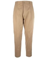 Pence - Button-Fastening Pleated Trousers - Lyst