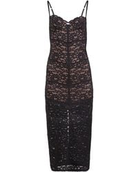 Fleur du Mal - Charlotte Lace Slip Midi Dress - Lyst