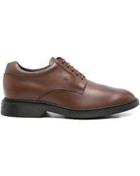 Hogan - Logo-Embossed Leather Derby Shoes - Lyst