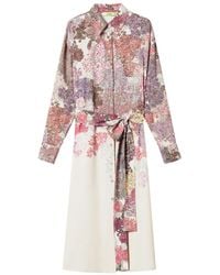Twinset - Jurk Met Bloemenprint - Lyst