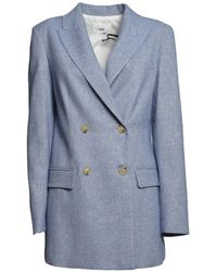 SOLOTRE - Double-Breasted Blazer - Lyst