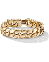 David Yurman - 18kt Yellow Gold Curb Chain Bracelet - Lyst