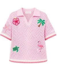 MC2 Saint Barth - T-Shirt Pixie En Crochet À Détail De Patch - Lyst