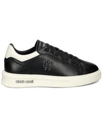 Roberto Cavalli - Sneakers Mit Logo-Schild - Lyst