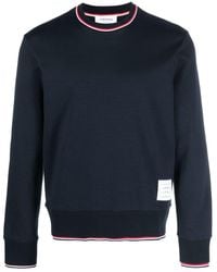 Thom Browne - Crew-Neck Sweater With Application - Lyst