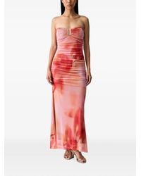 Bardot - Stephanie Ruched Floral-Print Maxi Dress - Lyst