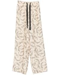 forte_forte - Leopard-Print Drawstring Palazzo Pants - Lyst