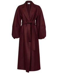 Harris Wharf London - Belted Balloon-Sleeve Coat - Lyst
