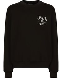 Dolce & Gabbana - Logo-print Cotton Sweatshirt - Lyst