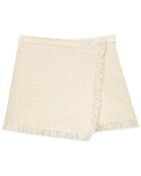 MSGM - Pantalones Cortos De Tweed - Lyst