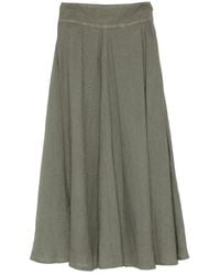120% Lino - Linen Midi Skirt - Lyst