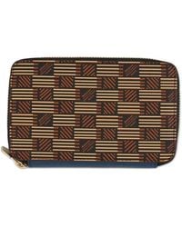 Moreau - Signature-Pattern Zip Wallet - Lyst