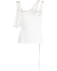 The Attico - Asymmetric Ribbed Top - Lyst