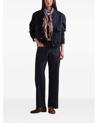 Kiton - Seidenschal Mit Geometrischem Muster - Lyst