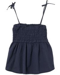 AAPE BY A BATHING AP - Shirred-Bodice Peplum Top - Lyst