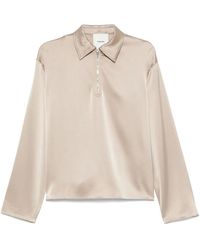 Nanushka - Satin Polo Top - Lyst