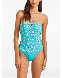 Seafolly - Paisley-Print Ring-Detail Swimsuit - Lyst