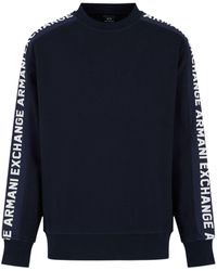 Armani Exchange - Sweatshirt mit Logo-Streifen - Lyst
