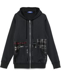 Junya Watanabe - X Comme Des Garçons Felpa Con Design Patchwork E Cappuccio - Lyst