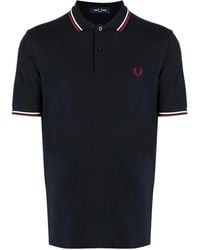 Fred Perry - Contrast-Trim Cotton Polo Shirt - Lyst