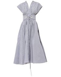 Alexis - Riviera Gingham-Pattern Midi Dress - Lyst