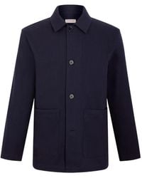 Fursac - Button-Up Patch-Pocket Overshirt - Lyst