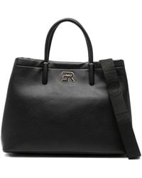 Ermanno Scervino - Logo-Plaque Leather Tote Bag - Lyst