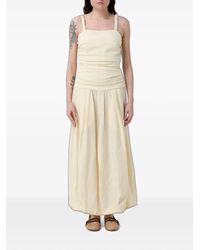 Tela - Bow-Detail Ruched Maxi Dress - Lyst