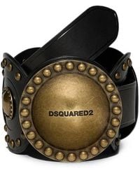 DSquared² - Oversized Studded Leather Belt - Lyst
