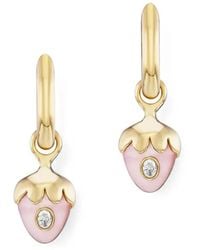 UNIFORM OBJECT - Opal And Diamond Huggie Earrings - Lyst