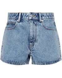 Alexander Wang - Jeans-Shorts Mit Kristallen - Lyst