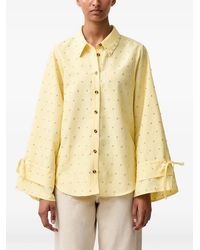 Never Fully Dressed - Stud-Embellished Striped Shirt - Lyst