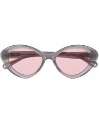 Chloé Osco Oversized Cat-eye Acetate Sunglasses in Orange | Lyst