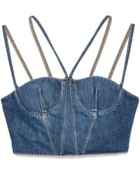 Nensi Dojaka - Denim Bustier Top - Lyst
