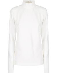 Thelatest - Blouse Met Hoge Hals En Lange Mouwen - Lyst