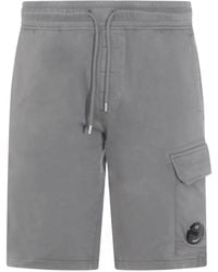 C.P. Company - Light Fleece Cargo Lens Sweatshorts - Lyst