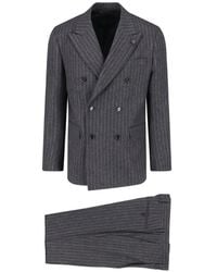 Lardini - X Sugar Pinstripe-Pattern Double-Breasted Suit - Lyst
