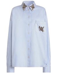 Dolce & Gabbana - Striped Poplin Shirt - Lyst