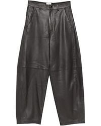 Alysi - Pantalon En Cuir À Coupe Ample - Lyst