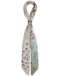 Bimba Y Lola - Floral Scarf Charm Watercolor Background - Lyst