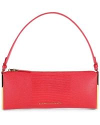 Elisabetta Franchi - Lizard-Effect-Tone Trim Shoulder Bag - Lyst