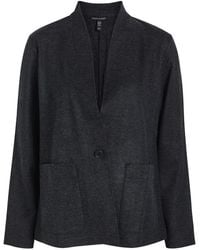 Eileen Fisher - Pocketed Single-Breasted Jacket - Lyst
