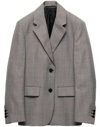 Prada - Checked Notched-Lapel Blazer - Lyst